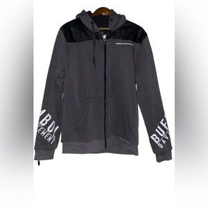 Buffalo David Bitton Men L Sherpa Zip-Up‎ Hooded Fleece Jacket Outdoor NEW